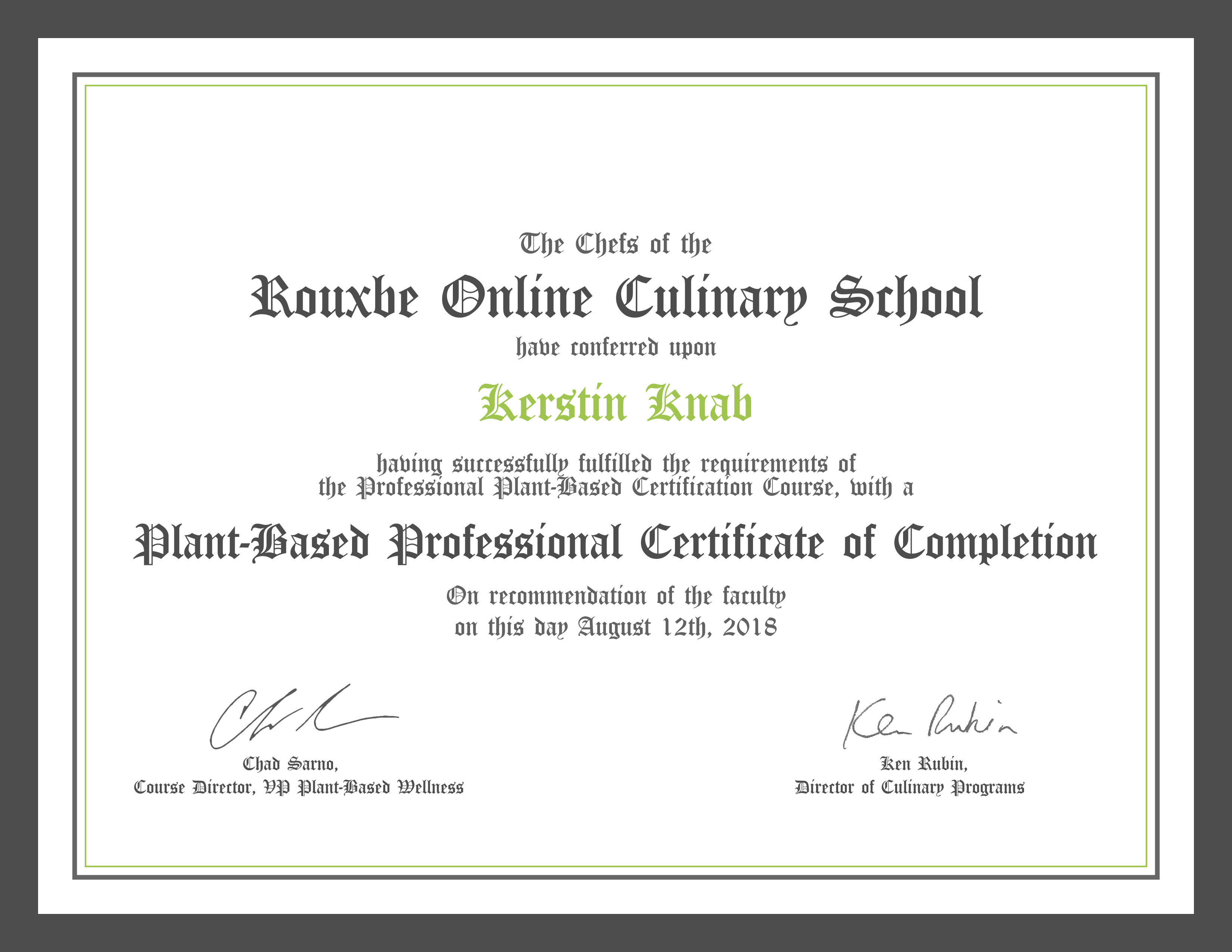 Rouxbe Plant-Based Professional Certificate